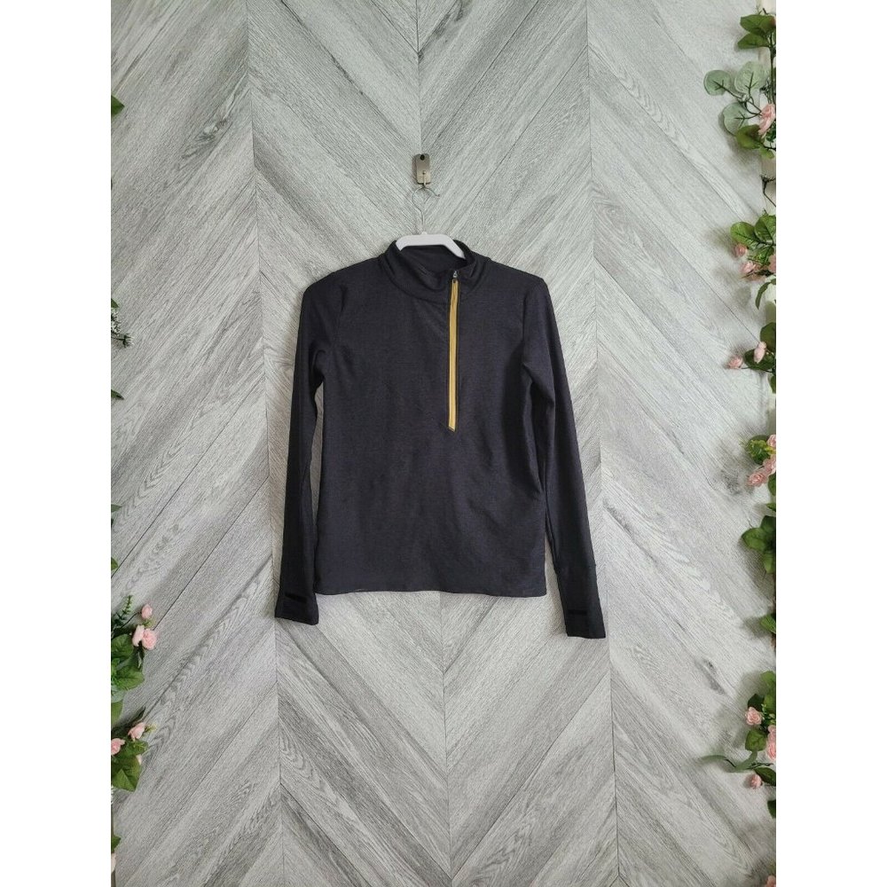 Oiselle Womens Running Long Sleeve Shirt Back Zip Size 4